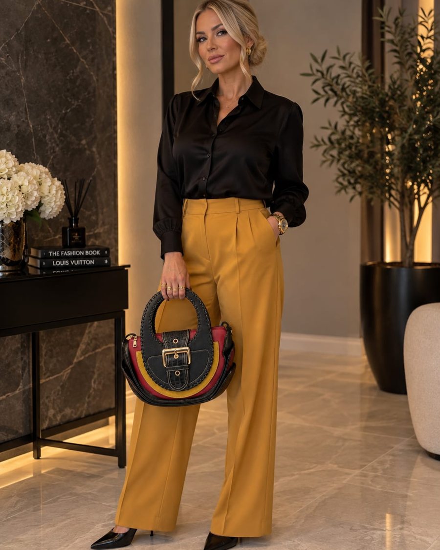 Melania Cristescu cu Geanta Elegance · Negru