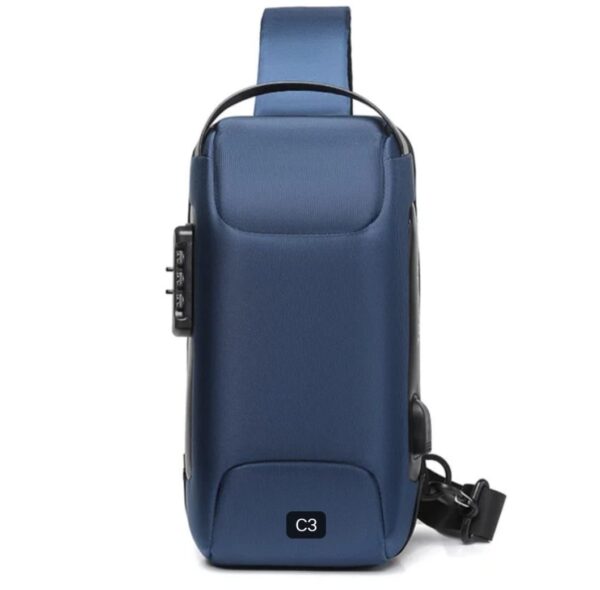 Geantă/Borsetă pentru bărbați Crossbody Lunaria, albastru