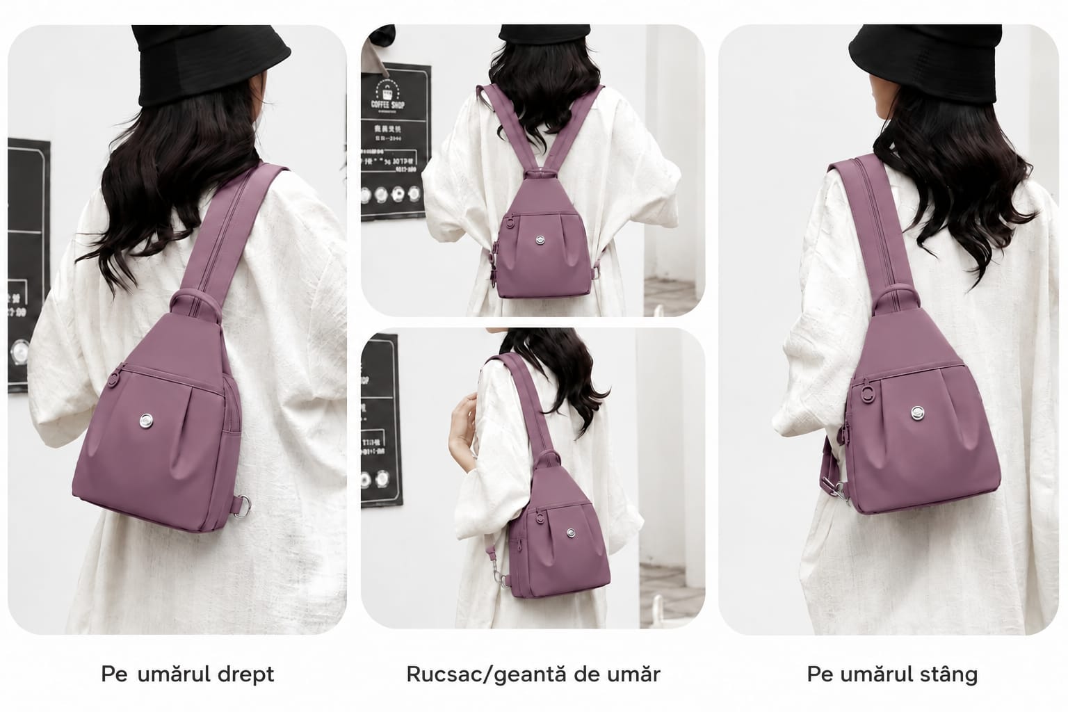 Mini Rucsac Multifuncțional LUNARIA, culoarea mov