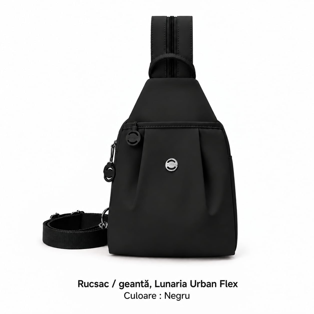 Mini Rucsac Multifuncțional LUNARIA, culoarea negru
