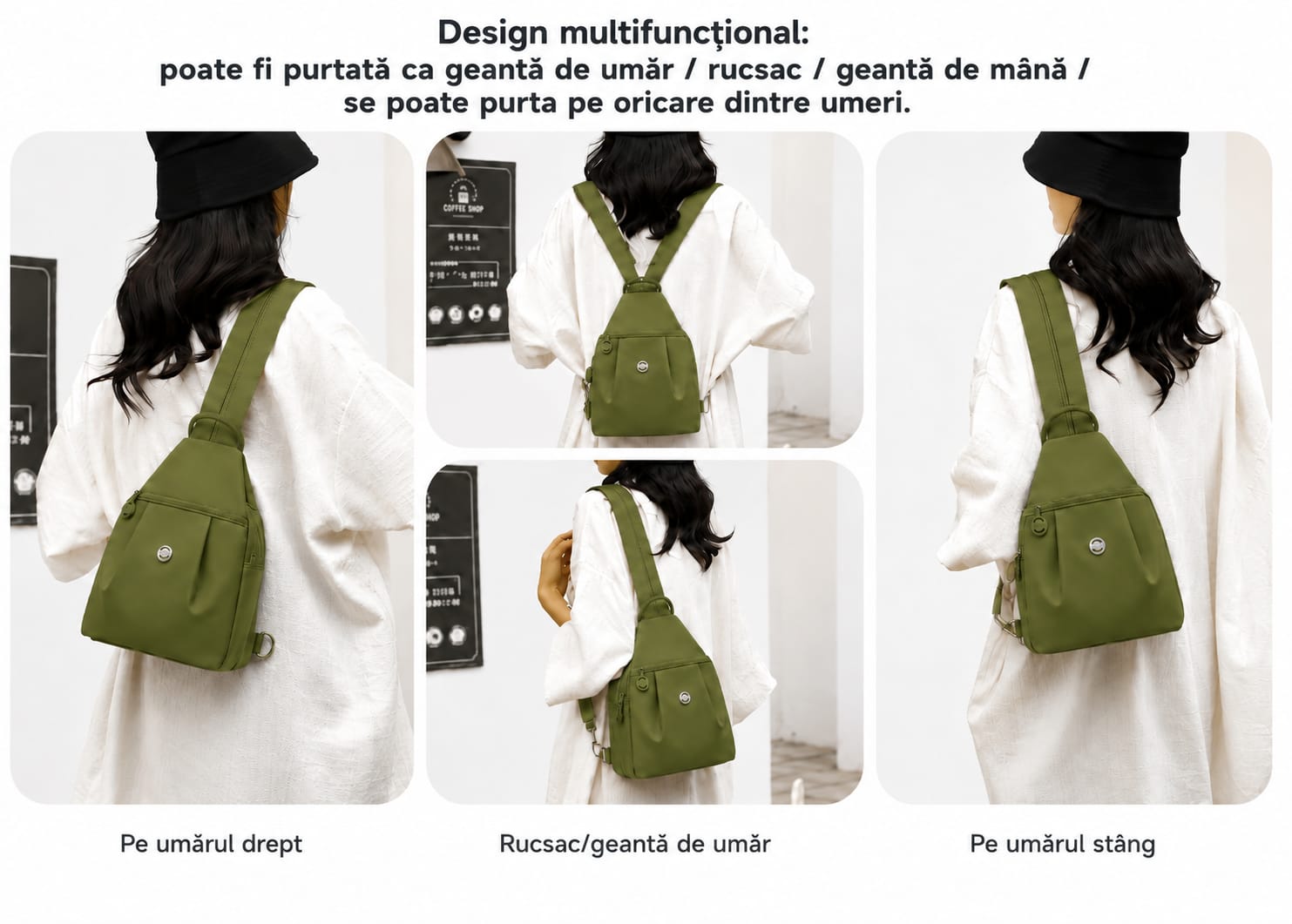 Mini Rucsac Multifuncțional LUNARIA, culoarea verde